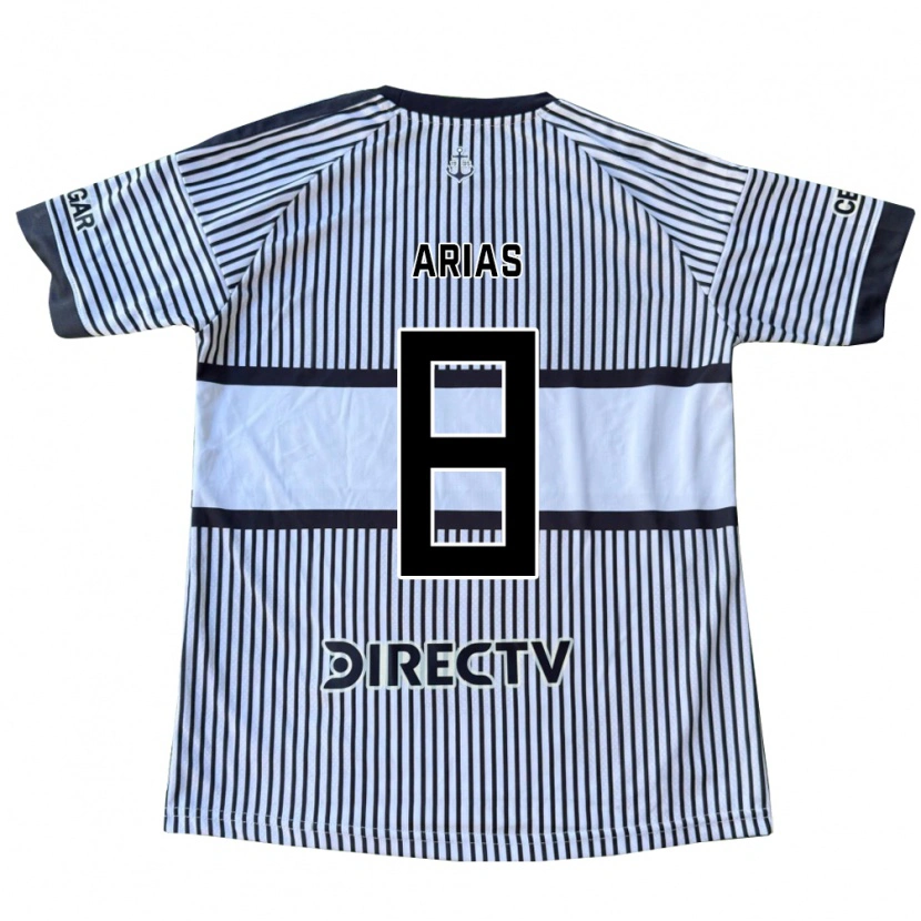 Danxen Homme Maillot Agustina Arias #8 Blanc Noir Jaune Tenues Extérieur 2026/27 T-Shirt