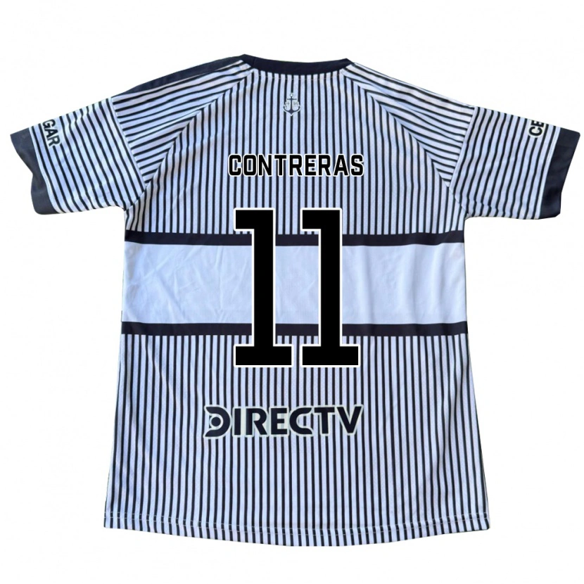 Danxen Homme Maillot Santino Contreras #11 Blanc Noir Jaune Tenues Extérieur 2026/27 T-Shirt