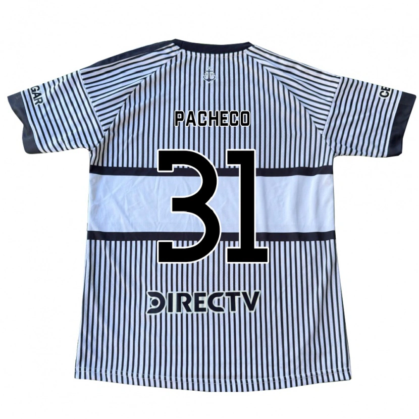 Danxen Homme Maillot Costanza Pacheco #31 Blanc Noir Jaune Tenues Extérieur 2026/27 T-Shirt