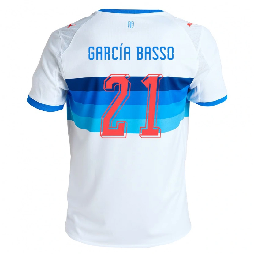 Danxen Homme Maillot Agustín García Basso #21 Blanc Bleu Ciel Tenues Domicile 2026/27 T-Shirt