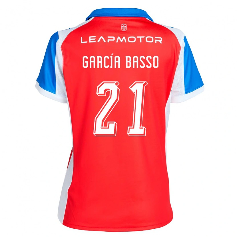 Danxen Homme Maillot Agustín García Basso #21 Rouge Bleu Tenues Extérieur 2026/27 T-Shirt