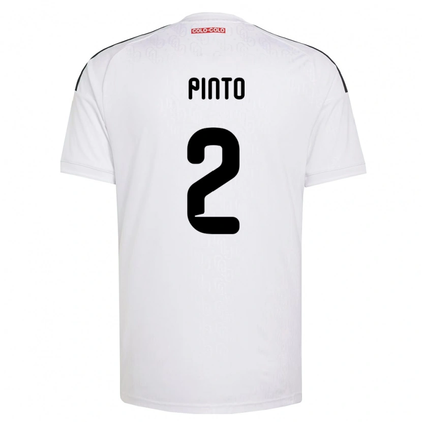 Danxen Femme Maillot Matías Pinto #2 Blanc Noir Tenues Domicile 2026/27 T-Shirt
