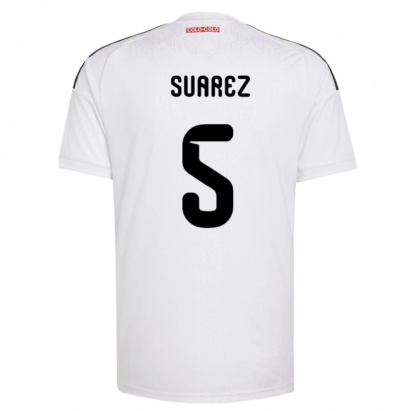 Danxen Femme Maillot Nicolás Suarez #5 Blanc Noir Tenues Domicile 2026/27 T-Shirt