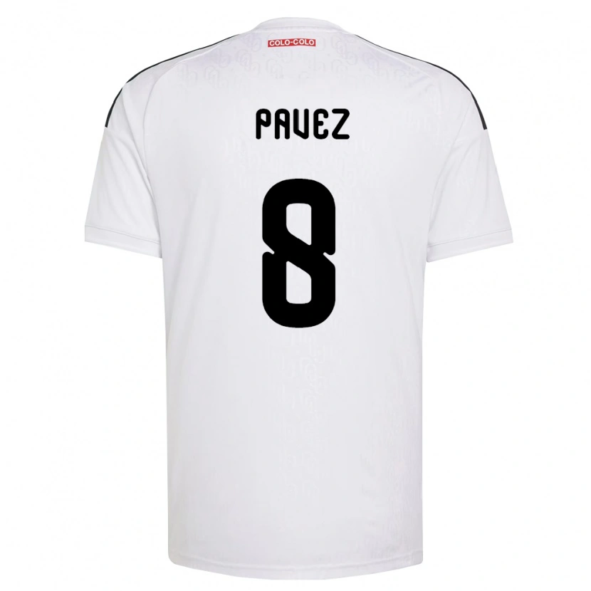 Danxen Femme Maillot Esteban Pavez #8 Blanc Noir Tenues Domicile 2026/27 T-Shirt