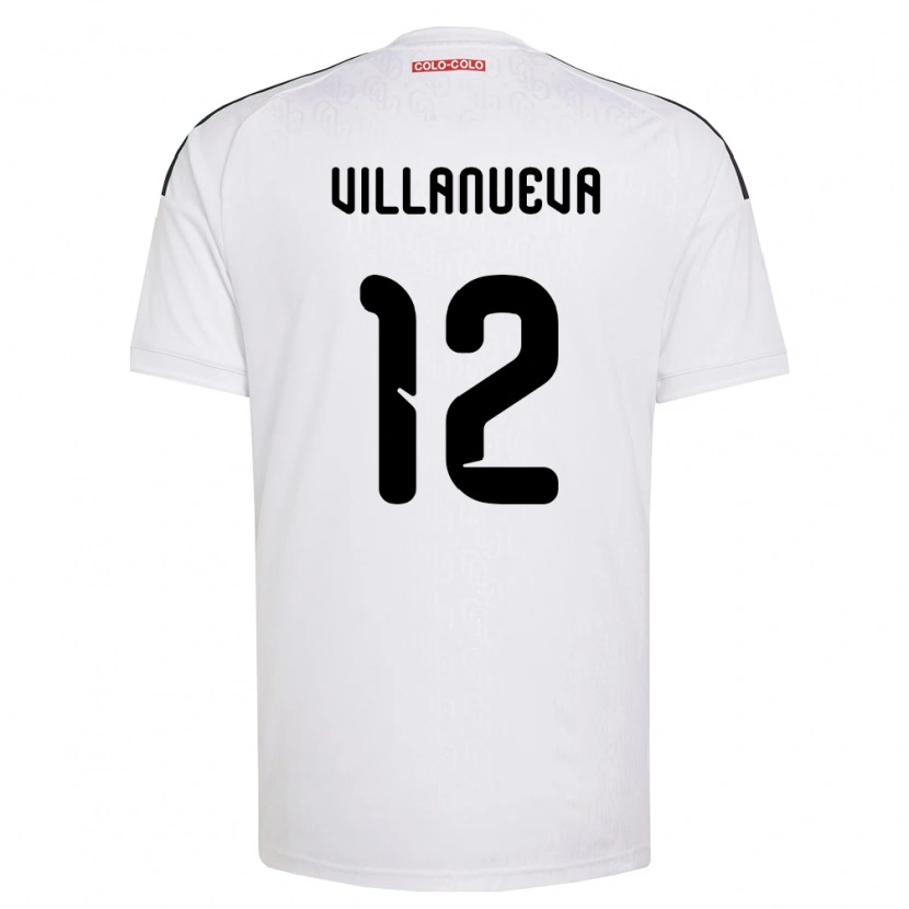Danxen Femme Maillot Eduardo Villanueva #12 Blanc Noir Tenues Domicile 2026/27 T-Shirt