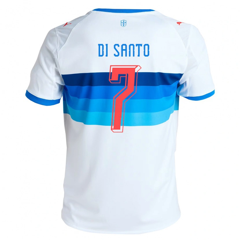 Danxen Femme Maillot Franco Di Santo #7 Blanc Bleu Ciel Tenues Domicile 2026/27 T-Shirt
