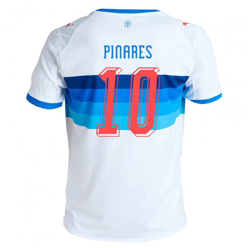 Danxen Femme Maillot Cesar Pinares #10 Blanc Bleu Ciel Tenues Domicile 2026/27 T-Shirt