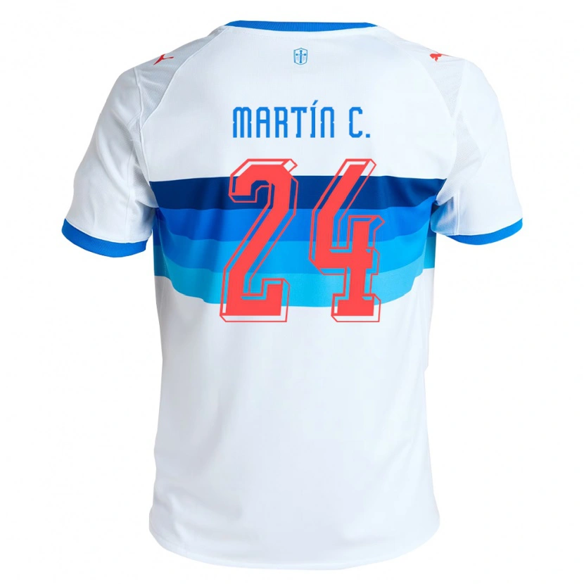 Danxen Femme Maillot Martín Contreras #24 Blanc Bleu Ciel Tenues Domicile 2026/27 T-Shirt