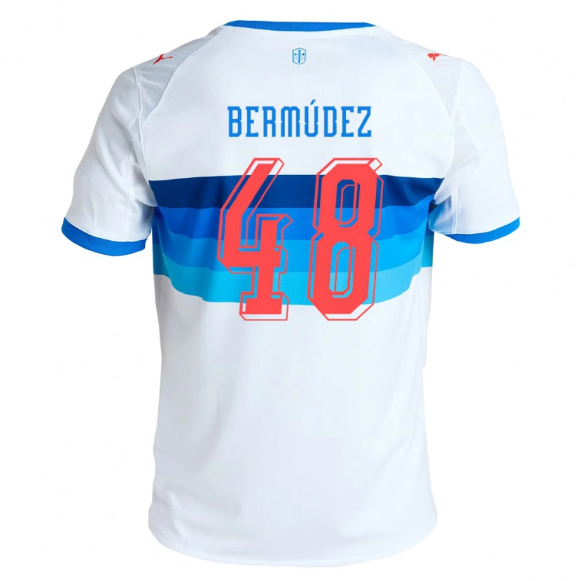 Danxen Femme Maillot Diego Bermúdez #48 Blanc Bleu Ciel Tenues Domicile 2026/27 T-Shirt