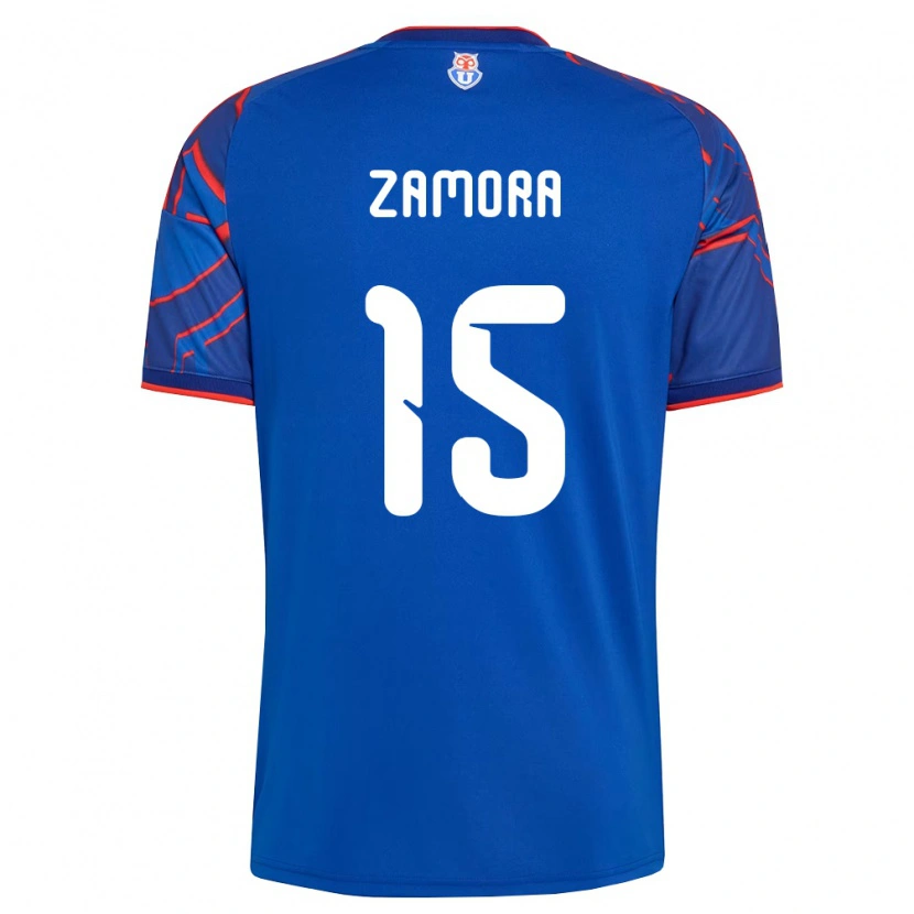 Danxen Femme Maillot Daniela Zamora #15 Bleu Royal Rouge Tenues Domicile 2026/27 T-Shirt