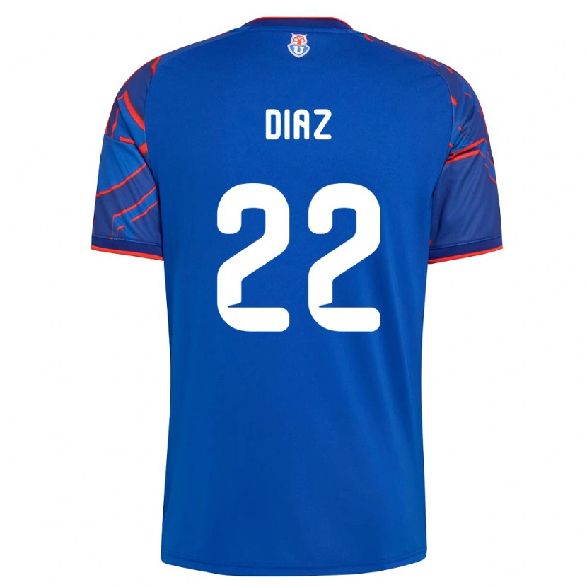 Danxen Femme Maillot Valentina Díaz #22 Bleu Royal Rouge Tenues Domicile 2026/27 T-Shirt