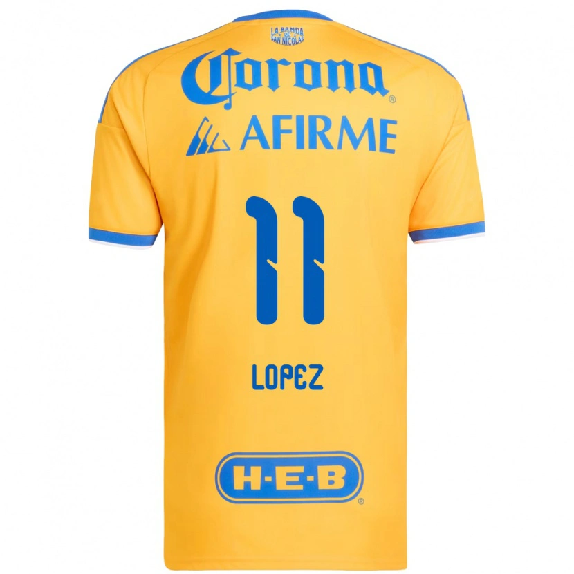 Danxen Femme Maillot Nicolas Lopez #11 Jaune Bleu Tenues Domicile 2026/27 T-Shirt