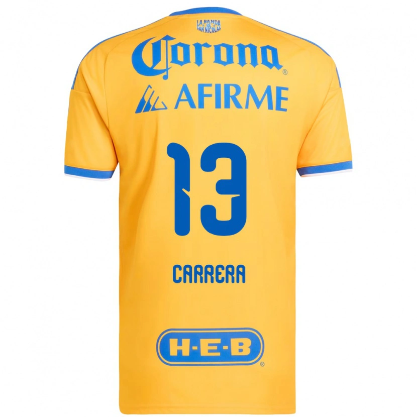 Danxen Femme Maillot Antonio Carrera #13 Jaune Bleu Tenues Domicile 2026/27 T-Shirt