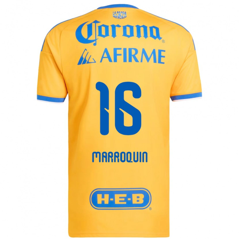 Danxen Femme Maillot Ammanda Marroquin #16 Jaune Bleu Tenues Domicile 2026/27 T-Shirt