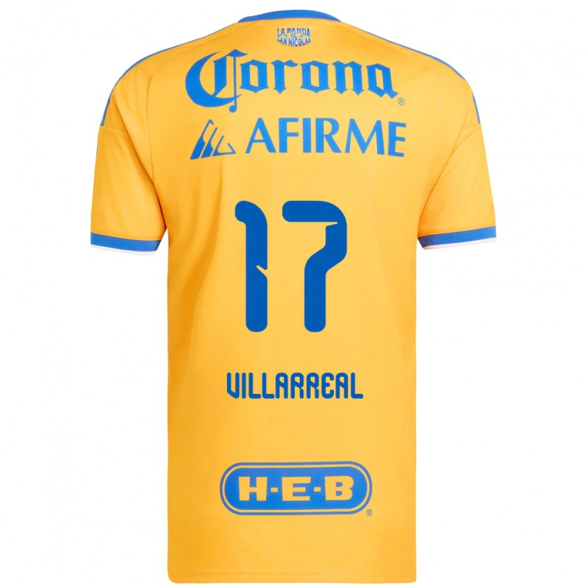 Danxen Femme Maillot Natalia Villarreal #17 Jaune Bleu Tenues Domicile 2026/27 T-Shirt