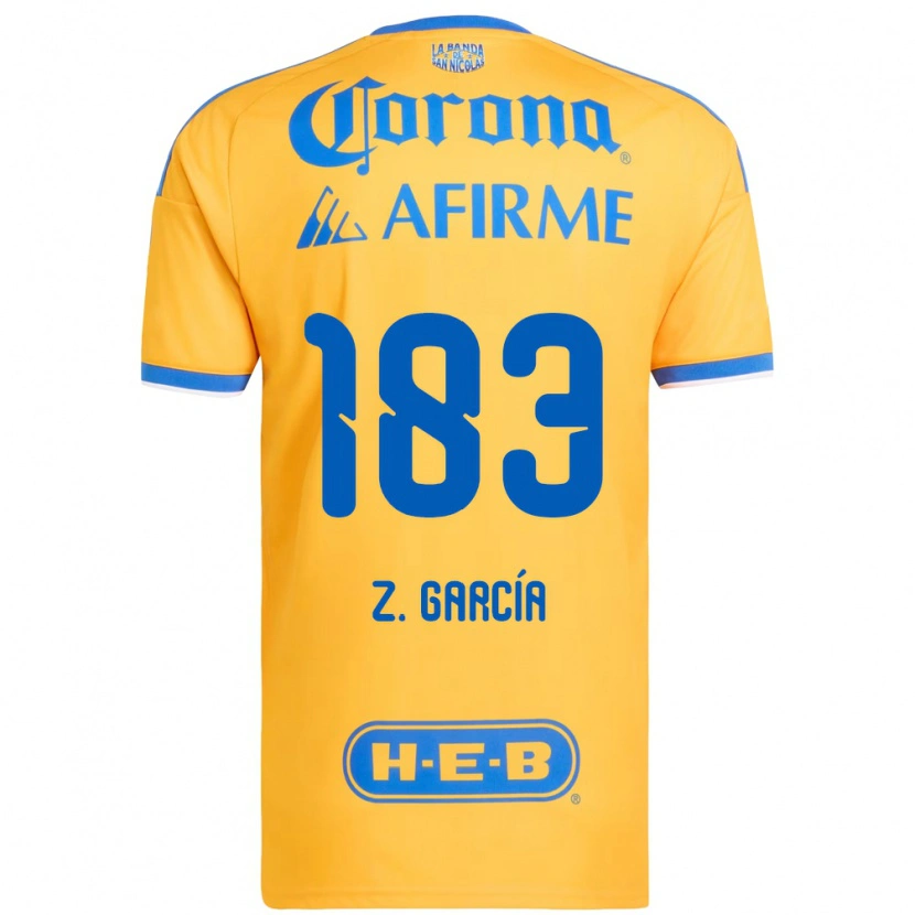 Danxen Femme Maillot Zahir García #183 Jaune Bleu Tenues Domicile 2026/27 T-Shirt