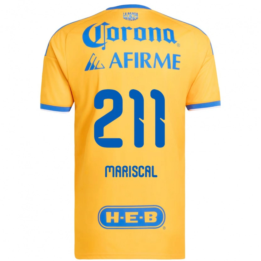 Danxen Femme Maillot Kevin Mariscal #211 Jaune Bleu Tenues Domicile 2026/27 T-Shirt