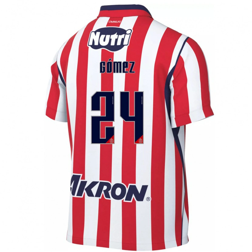 Danxen Femme Maillot Miguel Gómez #24 Rouge Blanc Tenues Domicile 2026/27 T-Shirt