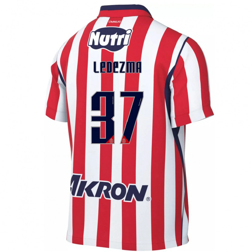 Danxen Femme Maillot Richard Ledezma #37 Rouge Blanc Tenues Domicile 2026/27 T-Shirt