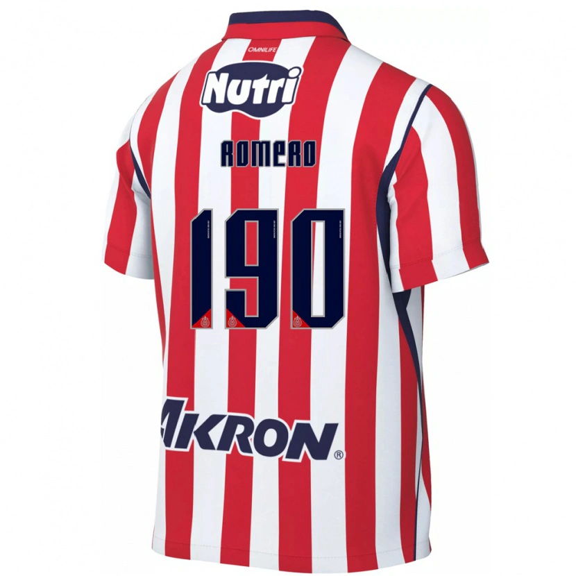 Danxen Femme Maillot Ángel Romero #190 Rouge Blanc Tenues Domicile 2026/27 T-Shirt
