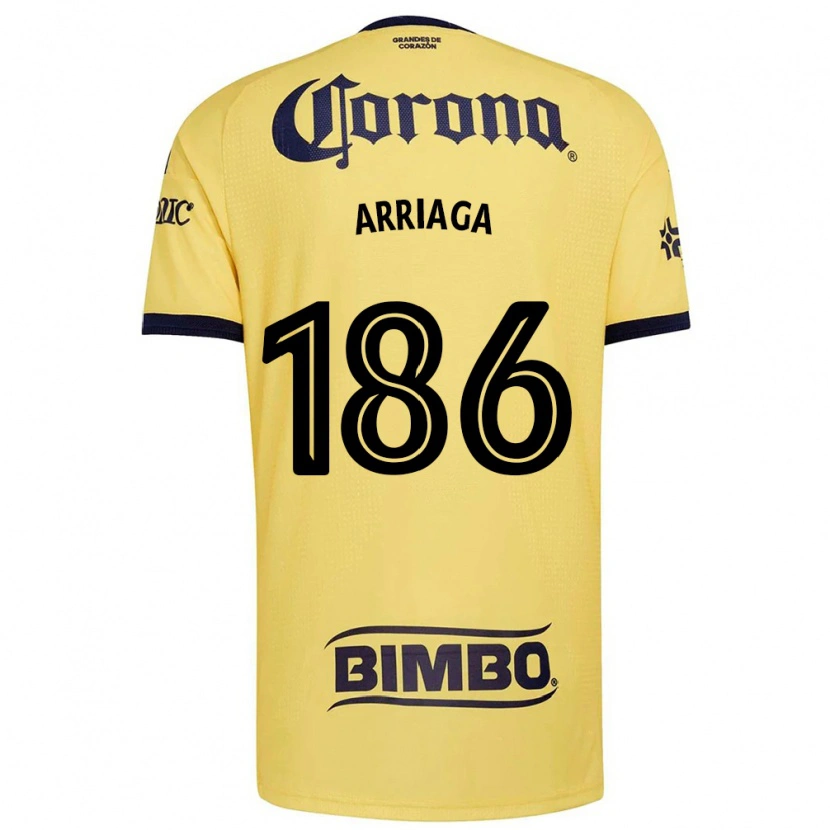Danxen Femme Maillot Diego Arriaga #186 Jaune Rouge Noir Tenues Domicile 2026/27 T-Shirt