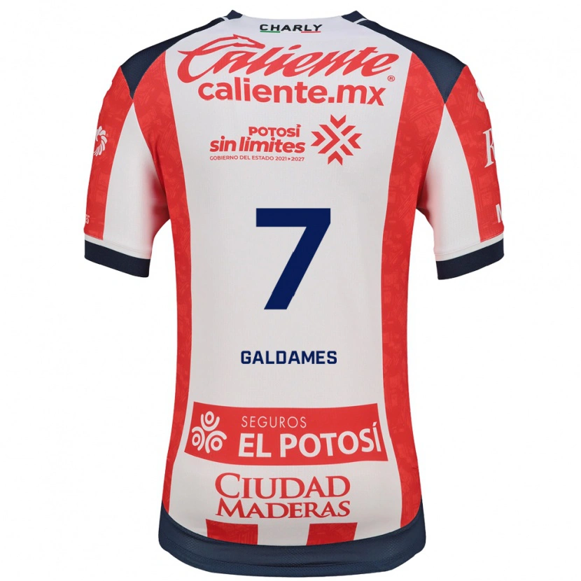 Danxen Femme Maillot Benjamín Galdames #7 Rouge Blanc Noir Tenues Domicile 2026/27 T-Shirt