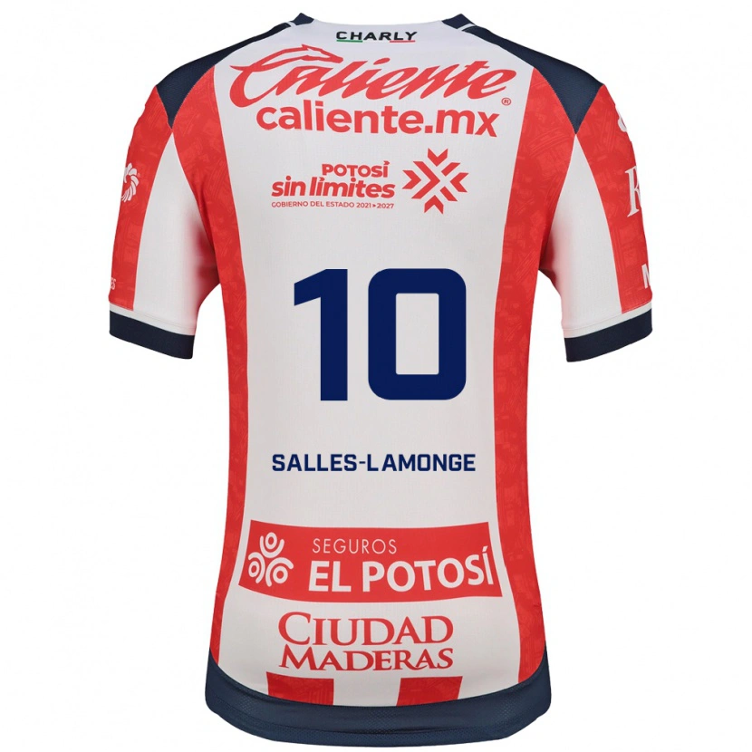 Danxen Femme Maillot Sébastien Salles-Lamonge #10 Rouge Blanc Noir Tenues Domicile 2026/27 T-Shirt