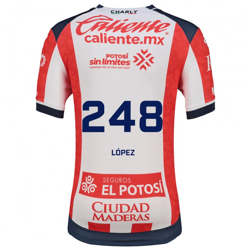 Danxen Femme Maillot Guillermo López #248 Rouge Blanc Noir Tenues Domicile 2026/27 T-Shirt