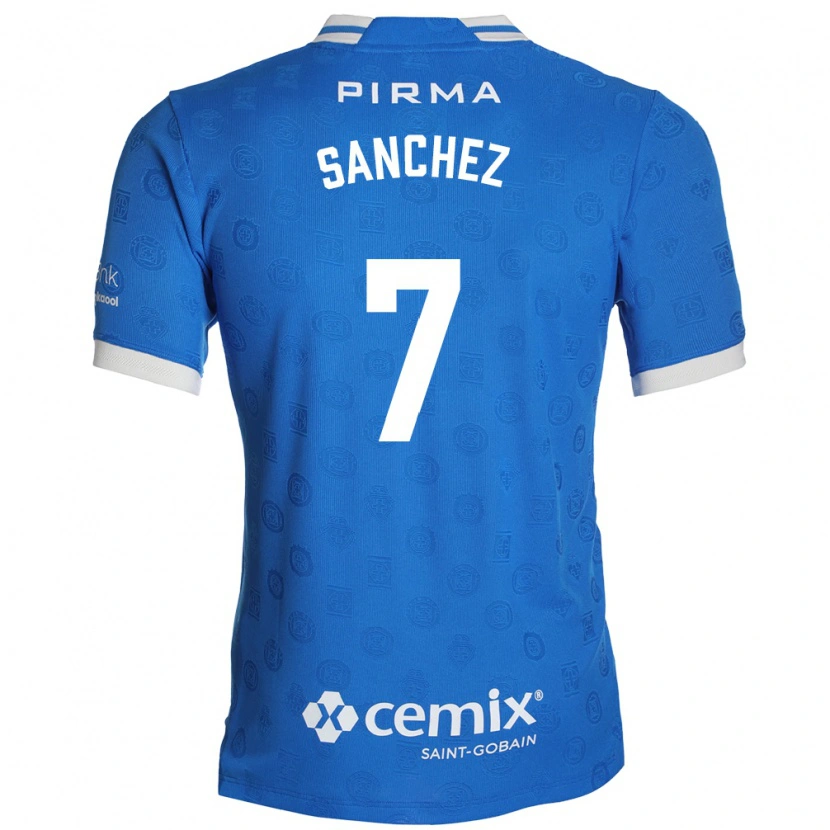 Danxen Femme Maillot Andrea Sanchez #7 Bleu Blanc Rouge Tenues Domicile 2026/27 T-Shirt