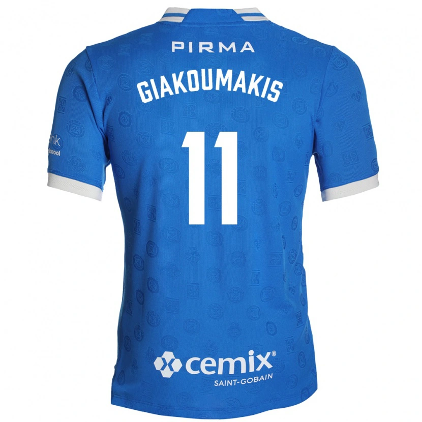 Danxen Femme Maillot Georgios Giakoumakis #11 Bleu Blanc Rouge Tenues Domicile 2026/27 T-Shirt