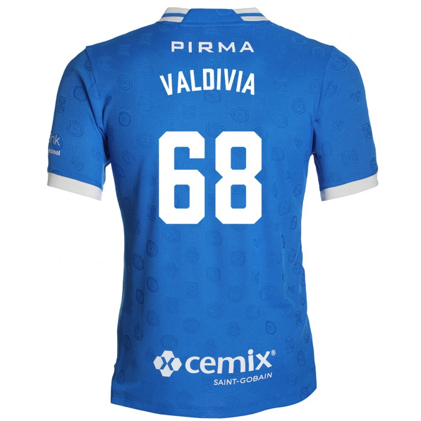 Danxen Femme Maillot Christian Valdivia #68 Bleu Blanc Rouge Tenues Domicile 2026/27 T-Shirt