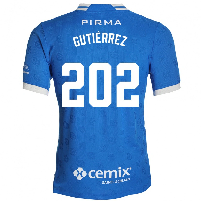 Danxen Femme Maillot Alex Gutiérrez #202 Bleu Blanc Rouge Tenues Domicile 2026/27 T-Shirt