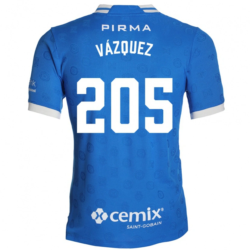 Danxen Femme Maillot Jonathan Vázquez #205 Bleu Blanc Rouge Tenues Domicile 2026/27 T-Shirt