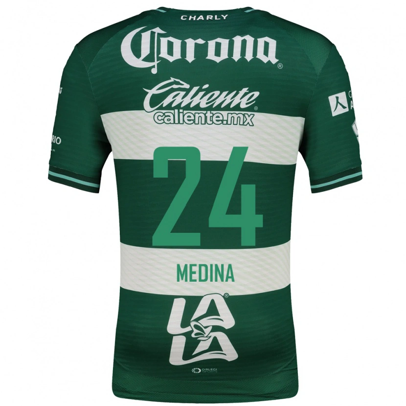 Danxen Femme Maillot Diego Medina #24 Vert Blanc Tenues Domicile 2026/27 T-Shirt