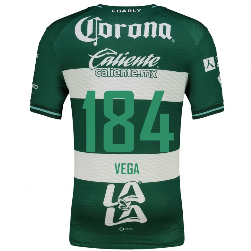 Danxen Femme Maillot Luis Vega #184 Vert Blanc Tenues Domicile 2026/27 T-Shirt