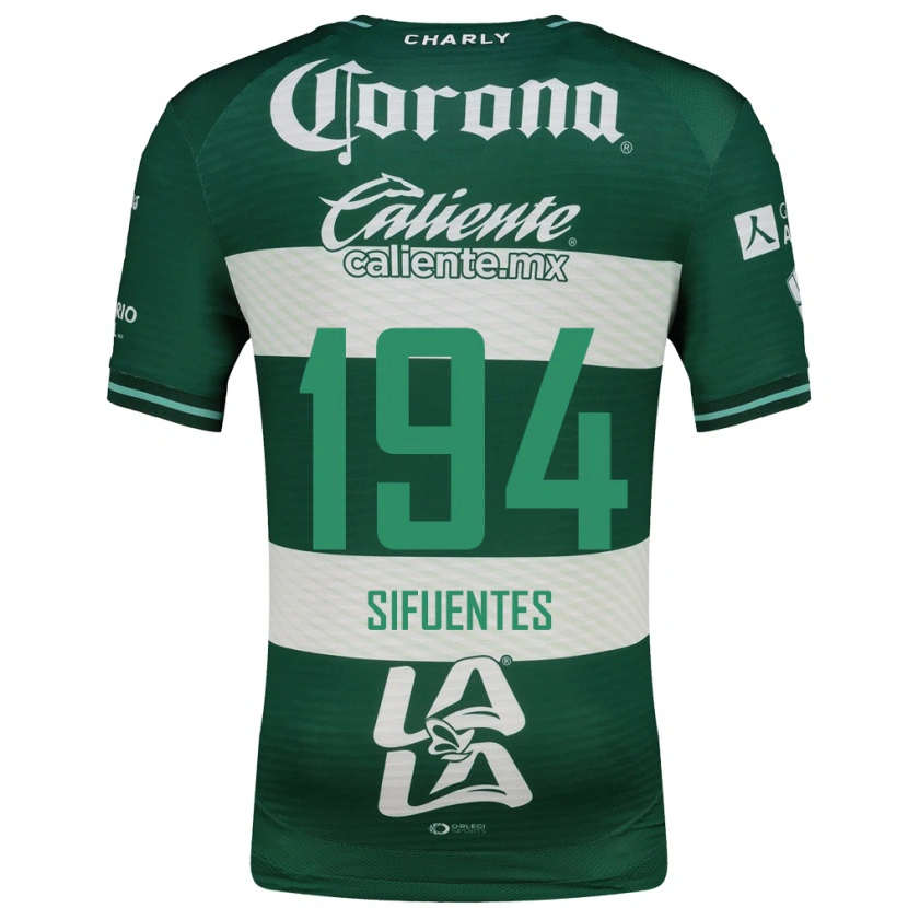 Danxen Femme Maillot José Manuel Sifuentes #194 Vert Blanc Tenues Domicile 2026/27 T-Shirt