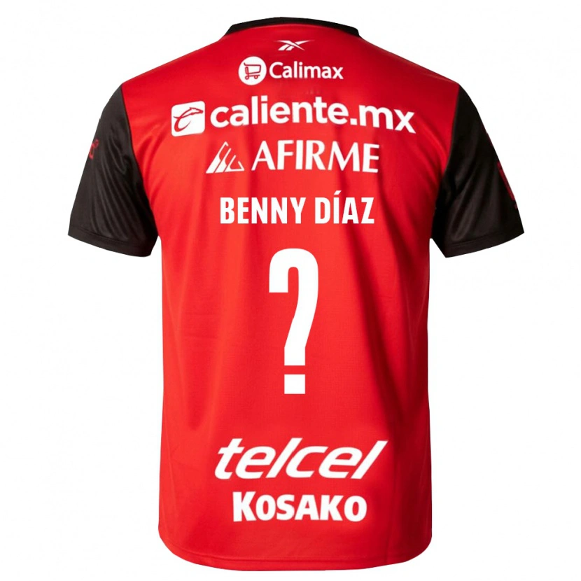 Danxen Femme Maillot Benny Diaz #0 Noir Rouge Tenues Domicile 2026/27 T-Shirt