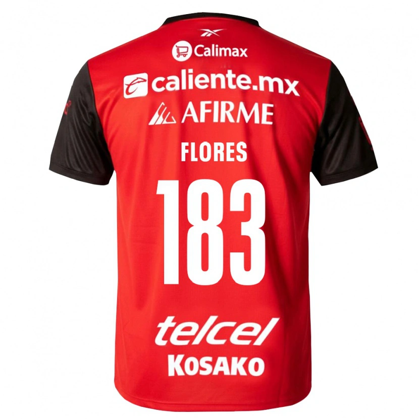 Danxen Femme Maillot Abraham Flores #183 Noir Rouge Tenues Domicile 2026/27 T-Shirt