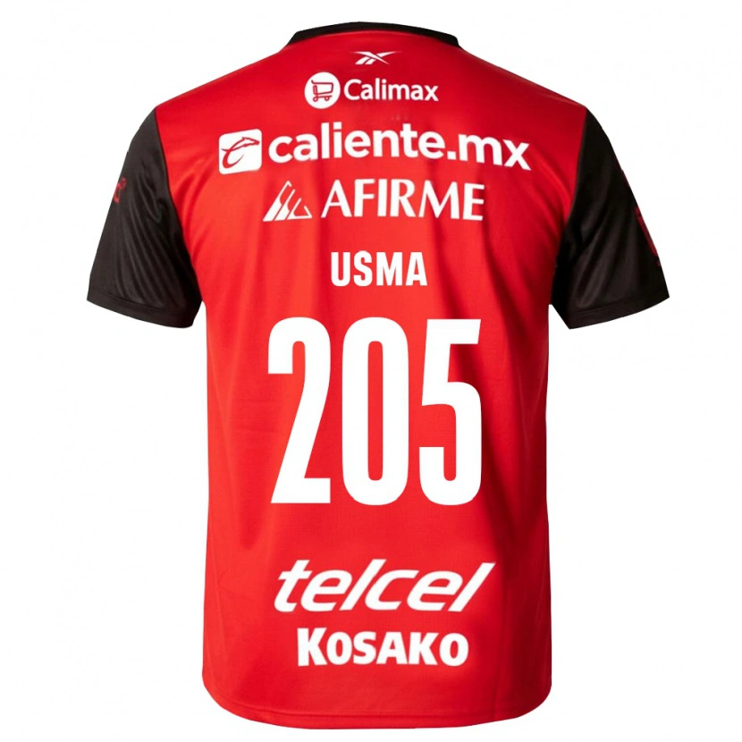 Danxen Femme Maillot Juan Usma #205 Noir Rouge Tenues Domicile 2026/27 T-Shirt