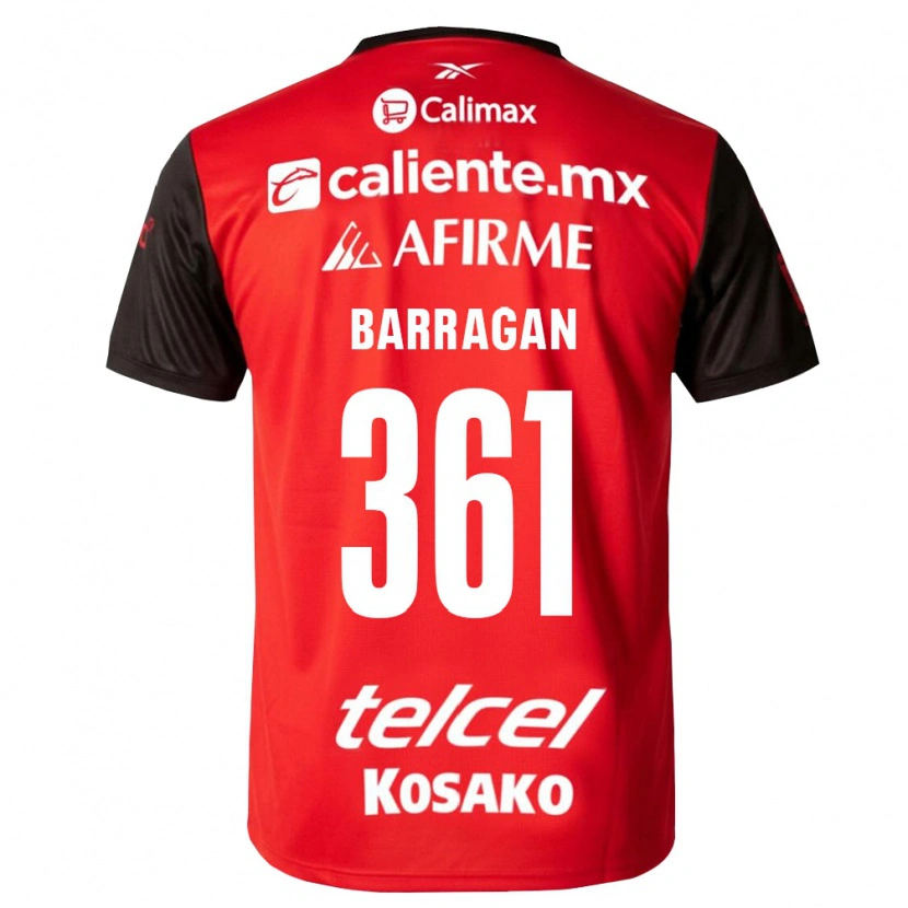 Danxen Femme Maillot Jesús Barragán #361 Noir Rouge Tenues Domicile 2026/27 T-Shirt