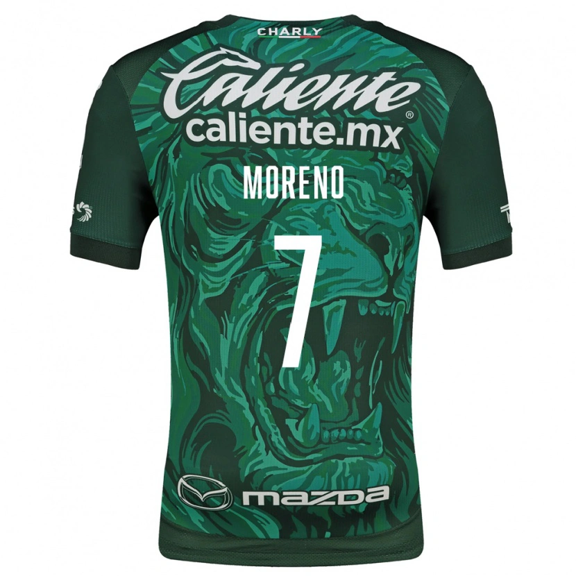 Danxen Femme Maillot Iván Moreno #7 Vert Noir Tenues Domicile 2026/27 T-Shirt