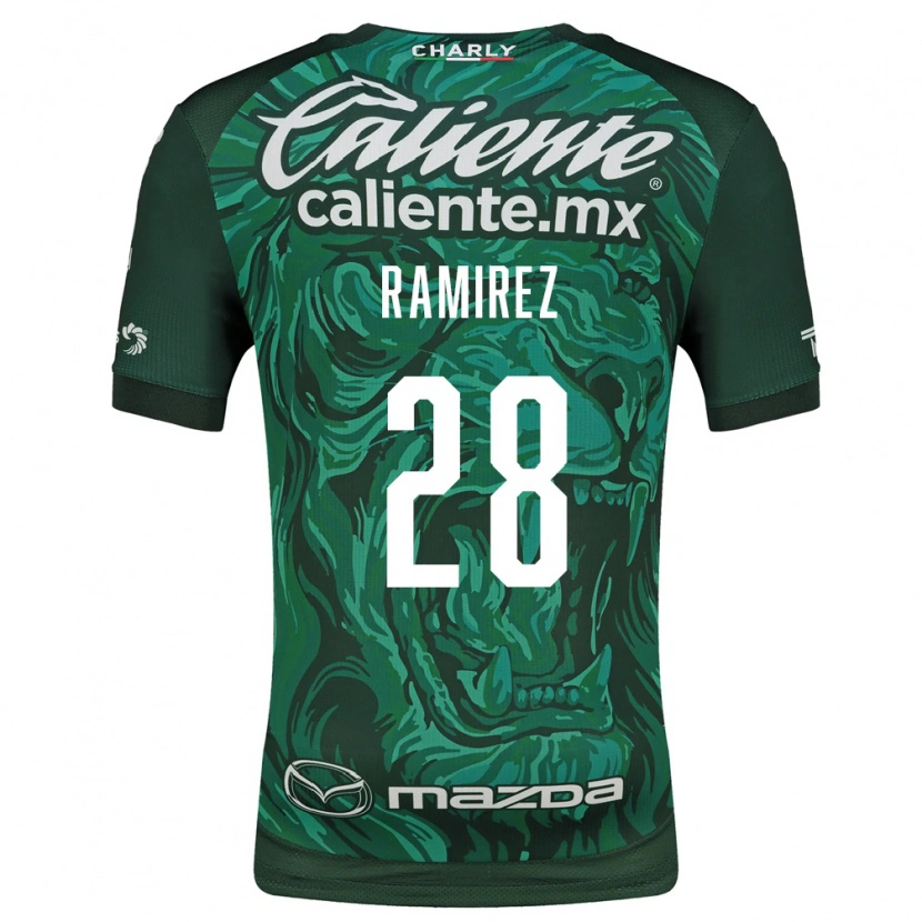 Danxen Femme Maillot David Ramírez #28 Vert Noir Tenues Domicile 2026/27 T-Shirt