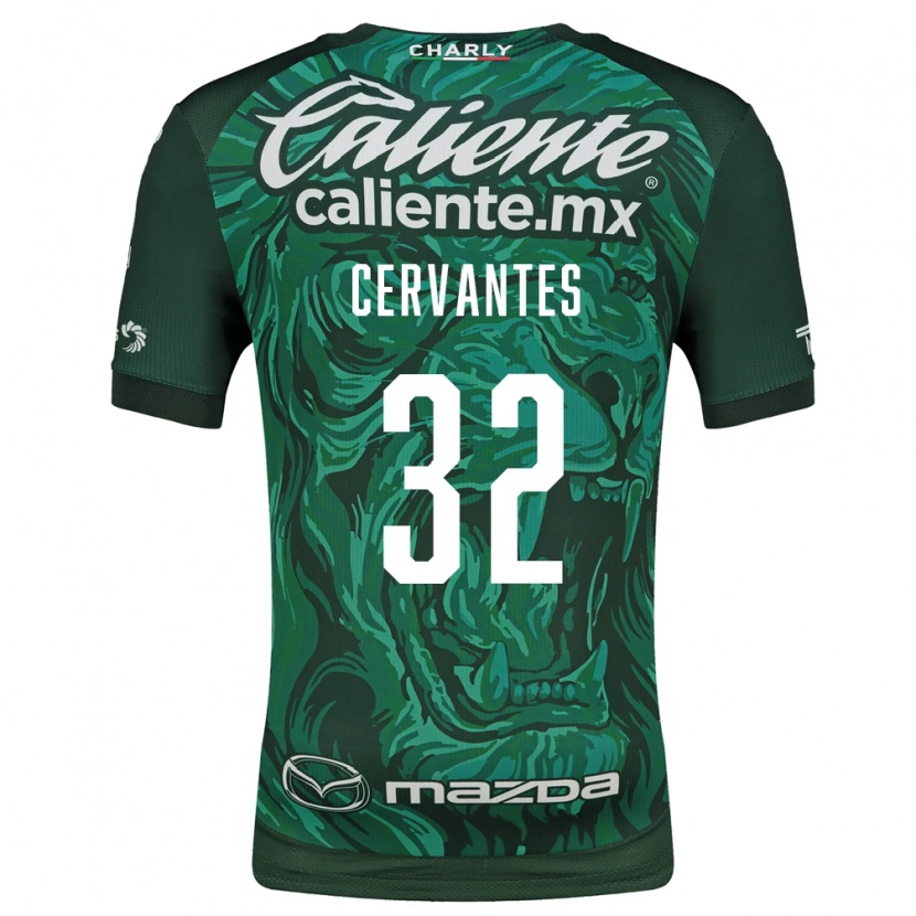 Danxen Femme Maillot Luis Cervantes #32 Vert Noir Tenues Domicile 2026/27 T-Shirt