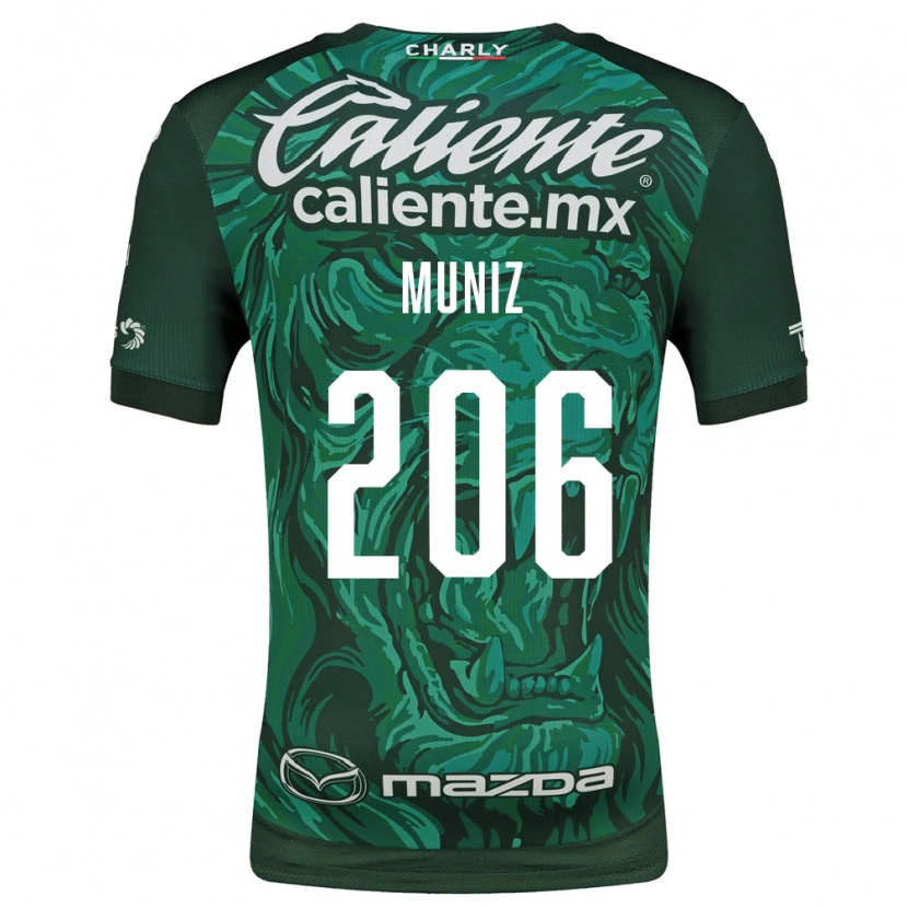 Danxen Femme Maillot Isaác Muñíz #206 Vert Noir Tenues Domicile 2026/27 T-Shirt