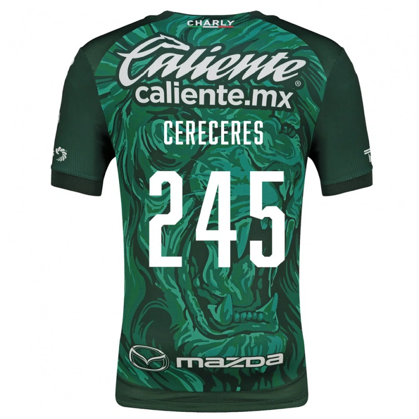 Danxen Femme Maillot Thomas Cereceres #245 Vert Noir Tenues Domicile 2026/27 T-Shirt