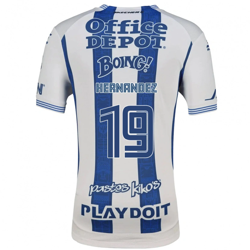 Danxen Femme Maillot Illian Hernández #19 Blanc Bleu Marine Tenues Domicile 2026/27 T-Shirt