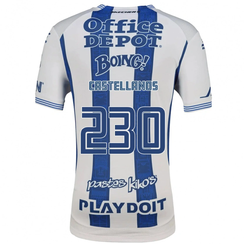 Danxen Femme Maillot Edson Castellanos #230 Blanc Bleu Marine Tenues Domicile 2026/27 T-Shirt