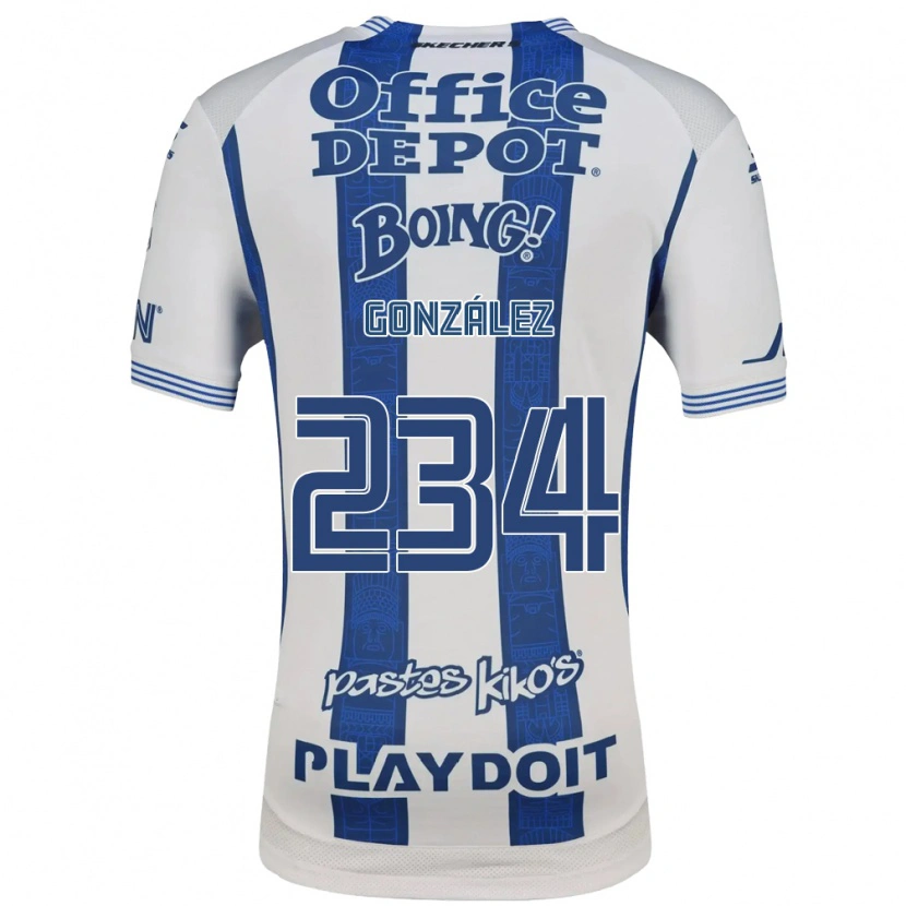 Danxen Femme Maillot Oswaldo González #234 Blanc Bleu Marine Tenues Domicile 2026/27 T-Shirt