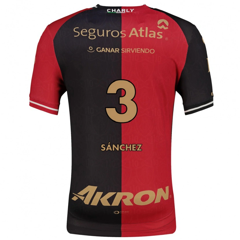 Danxen Femme Maillot Jorge Sánchez #3 Rouge Noir Marron Tenues Domicile 2026/27 T-Shirt