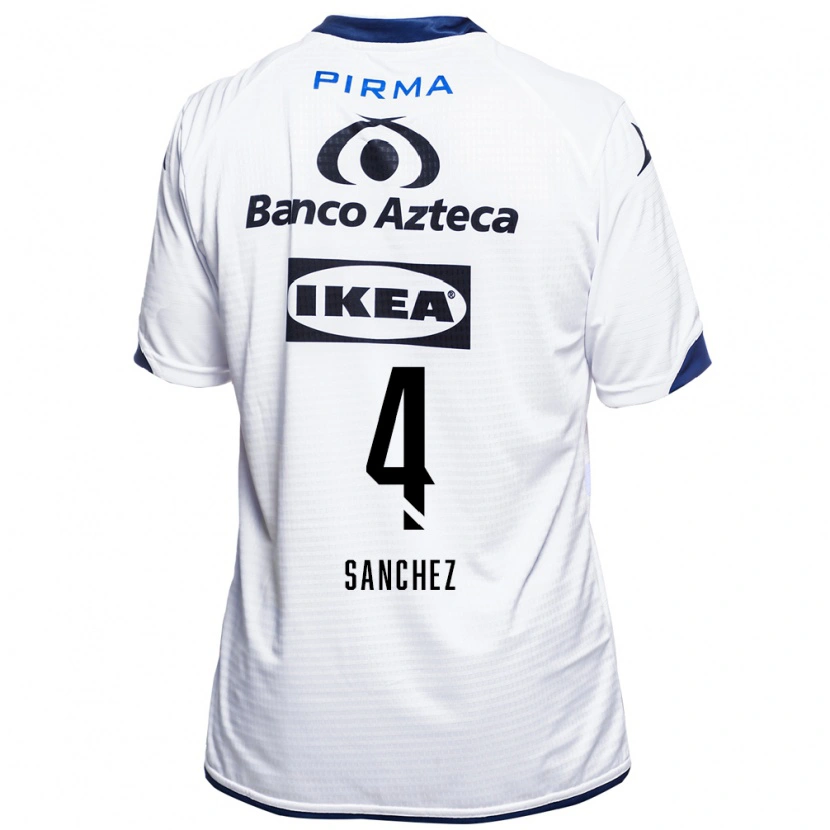 Danxen Femme Maillot Liliana Sánchez #4 Blanc Noir Bleu Tenues Domicile 2026/27 T-Shirt